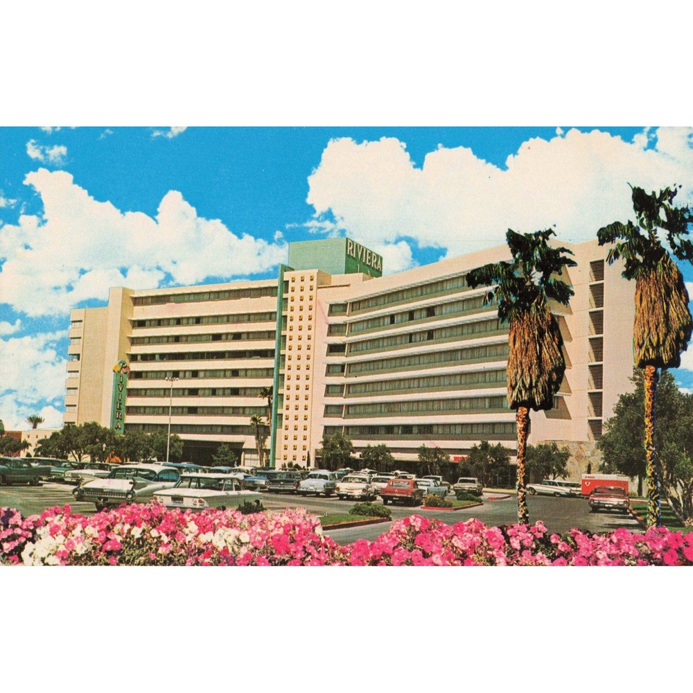 Vintage Riviera Hotel Las Vegas Nevada Chrome Postcard FS-873 Ferris Scott - Picture 1 of 2
